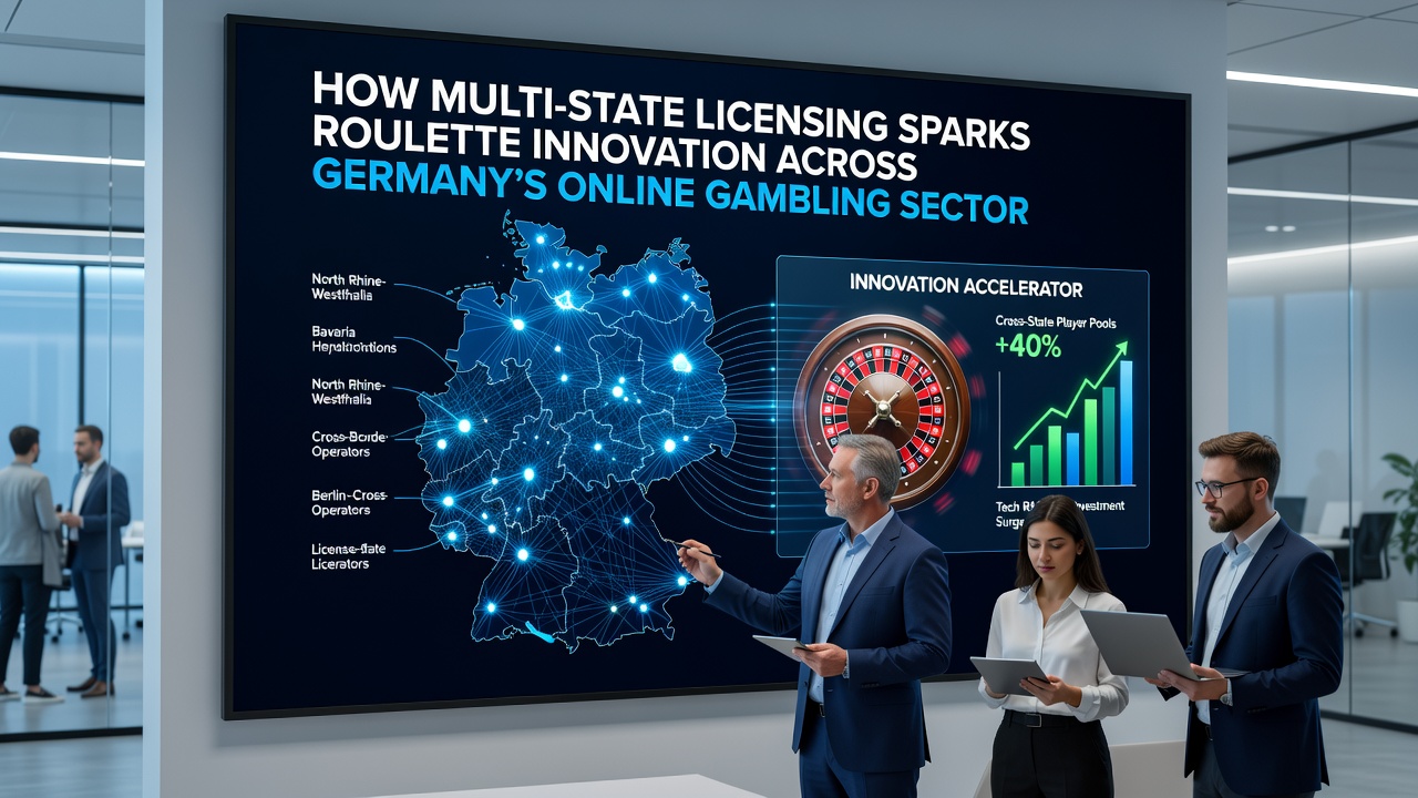 Live-Roulette-Studio mit technischen Innovationen und Lizenzindikatoren aus mehreren deutschen Bundesländern