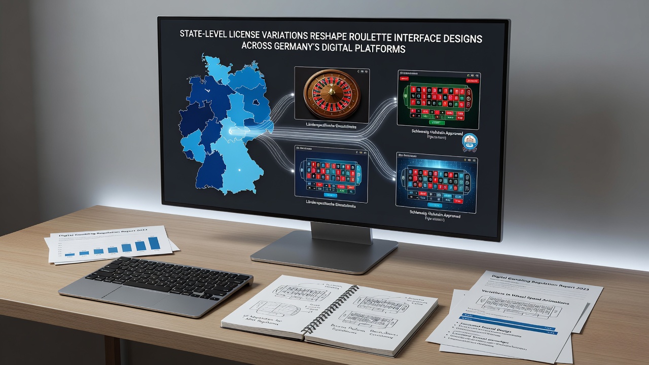 Detailansicht einer angepassten Roulette-Oberfläche mit regionalen Lizenzmerkmalen